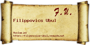 Filippovics Ubul névjegykártya